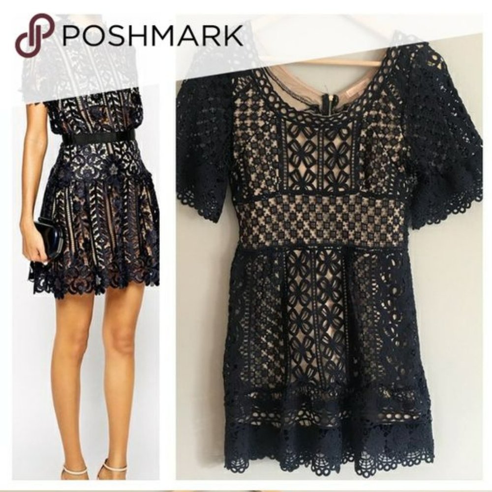 Hidden Label White Lace Mini Dress.  SZ M